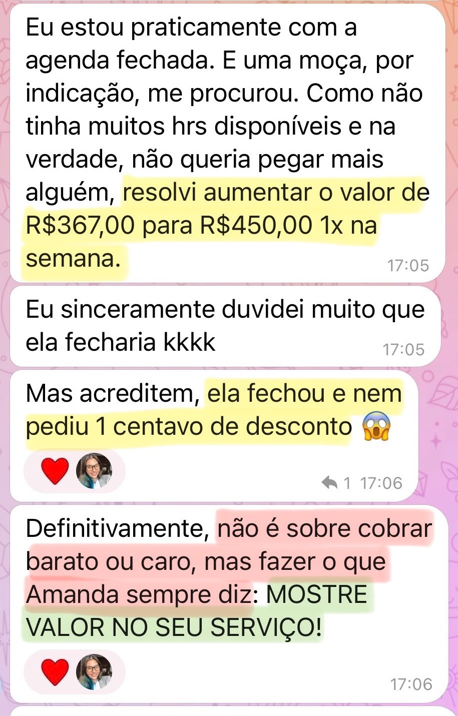Depoimento de aluna 5 da Formação de Professores de Idiomas